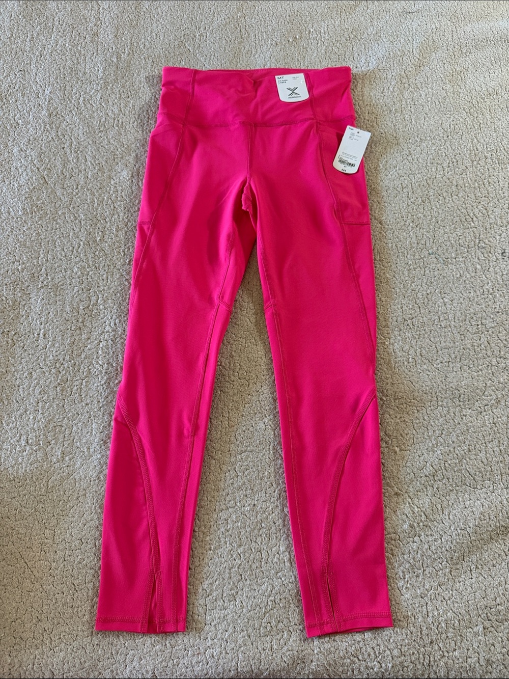 Xersion Pink Power High Rise Active Leggings 7/8 Ankle Medium Tall
